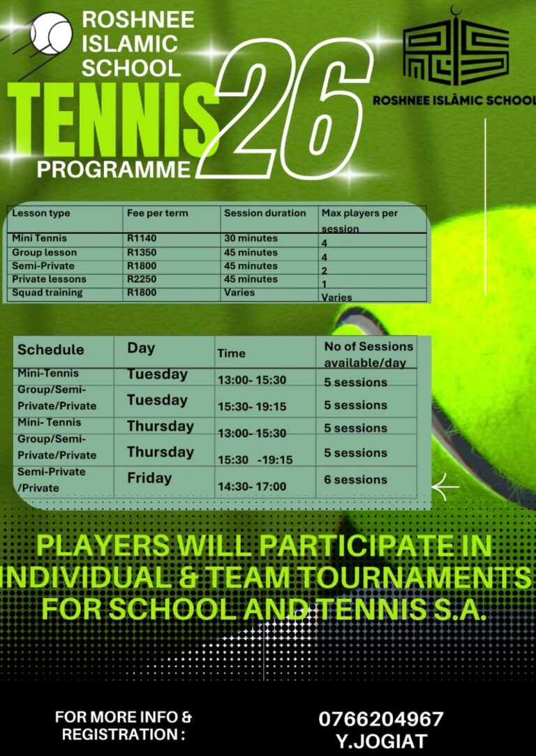 RIS – Tennis Programme 2026