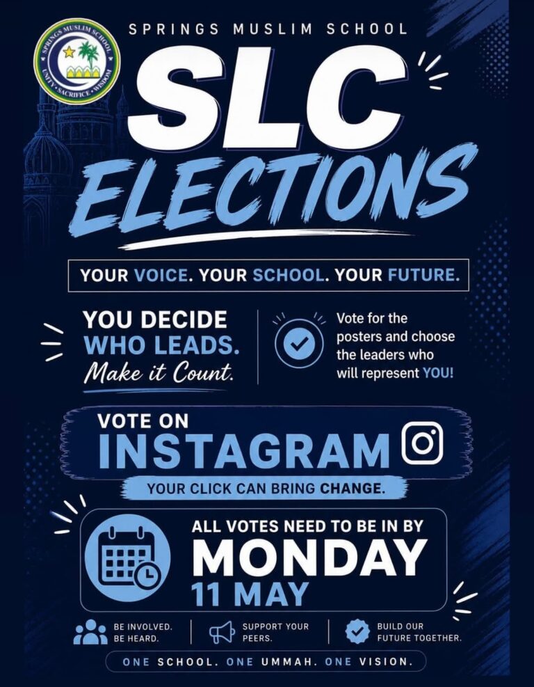 Springs Muslim School – SLC Elections