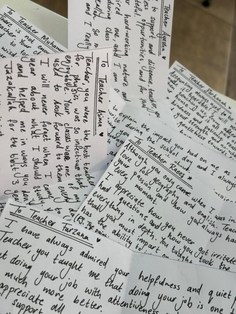 AYM Academy – Handwritten Letters